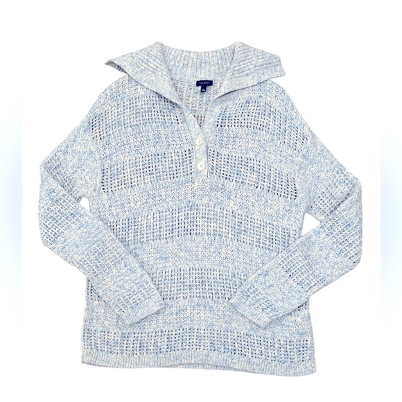 TALBOTS open stitch sailor collar sweater - Picture 4 of 7